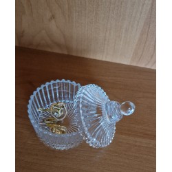 Mała cukiernica średnica 6,9 cm, szklany pojemnik do odlewu świec