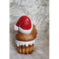 Figurka ceramiczna Mikołaj w babeczce