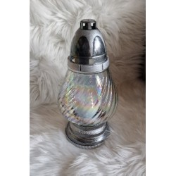 Szklany znicz tęczowe szkło mniejszy