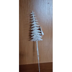 Choinka na piku - biała brokatowa