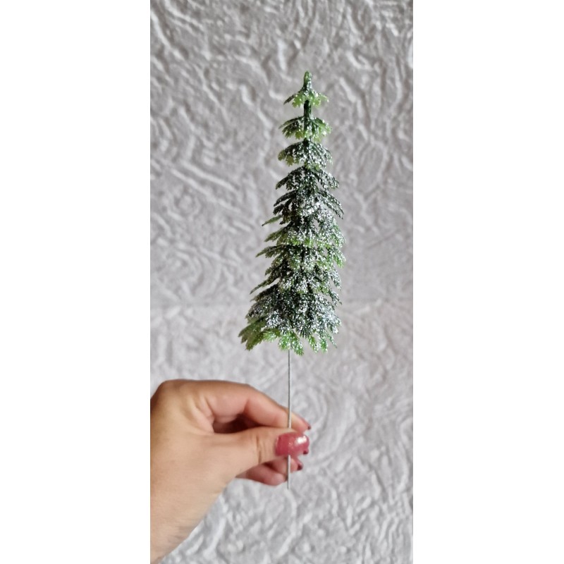 Choinka na piku - zielona brokatowa