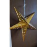 Świąteczna złota błyszcząca papierowa gwiazda średnica ok 84 cm