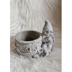 Doniczka osłonka cementowa - krasnal