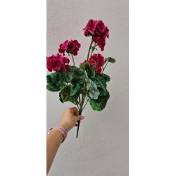 Sztuczny bukiet pelargoni - kolor fuksja