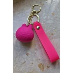Brelok różowy - główka labubu