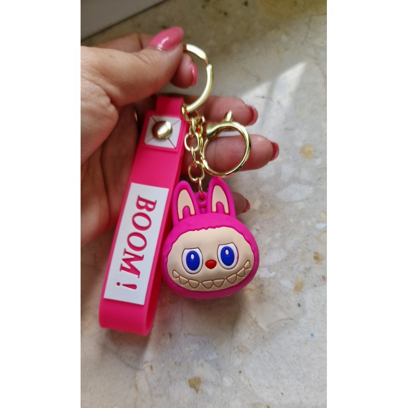 Brelok różowy - główka labubu