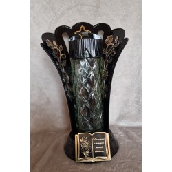 Znicz Artystyczny Z-6 wachlarz - Złota księga i róża