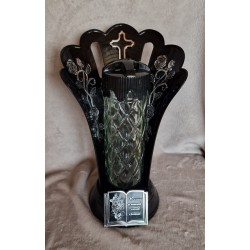 Znicz Artystyczny Z-6 wachlarz - srebrna księga i róża