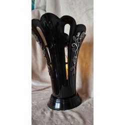 Znicz Artystyczny Z-6 wachlarz - srebrna księga i róża