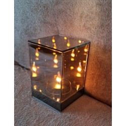 KWADRATOWY Lampion lustrzany z efektem 3 D