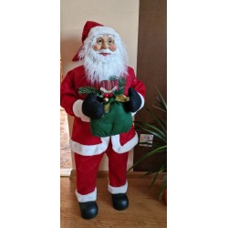 Duży Mikołaj 90 cm z zielonym wzorkiem