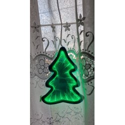 Figurka podświetlana na okno efekt nieskończonośći, mirror - choinka