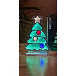 Figurka podświetlana efekt nieskończonośći mirror choinka na baterie