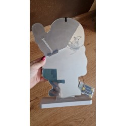 Figura podświetlana efekt nieskończonośći mirror Mikołaj 28 cm