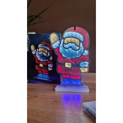 Figura podświetlana efekt nieskończonośći mirror Mikołaj 28 cm