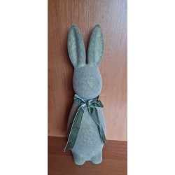 Zielony flokowany zając 40 cm