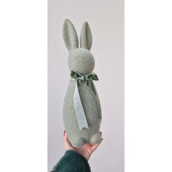 Zielony flokowany zając 40 cm