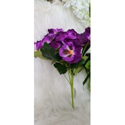 Bukiet sztuczne bratki kolor ciemny fiolet