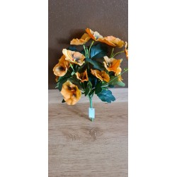 Sztuczne bukiety bratków- kolor pomarańczowy