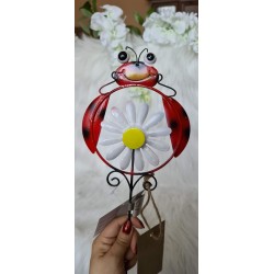 Pik metalowy ogrodowy biedronka