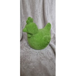 Zielona trawiasta flokowana kura