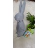 Zając szary flokowany wysokość 40 cm