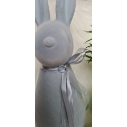 Zając szary flokowany wysokość 40 cm