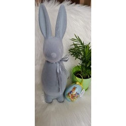 Zając szary flokowany wysokość 40 cm