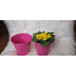 Wiadereczko - Wiaderko osłonka metalowa kolor fuksja