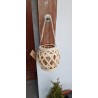 Lampion, latarnia drewniana natural ze sznurkiem