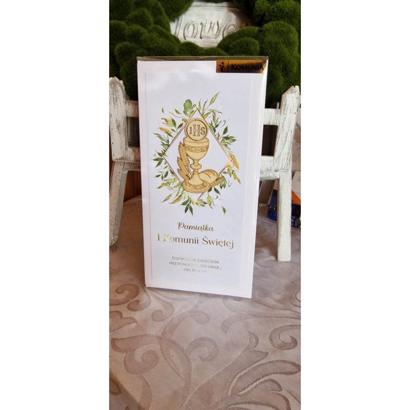 Karnet komunijny, pamiątka Pierwszej Komunii Świętej