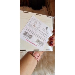 Album ze sklejki karnet pamiątka komunijna kwiatki