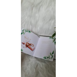 Album ze sklejki karnet pamiątka komunijna kwiatki