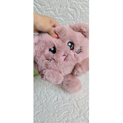 Torebka plecak kotek pudrowy róż