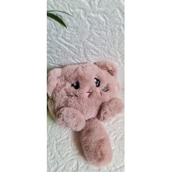 Torebka plecak kotek pudrowy róż